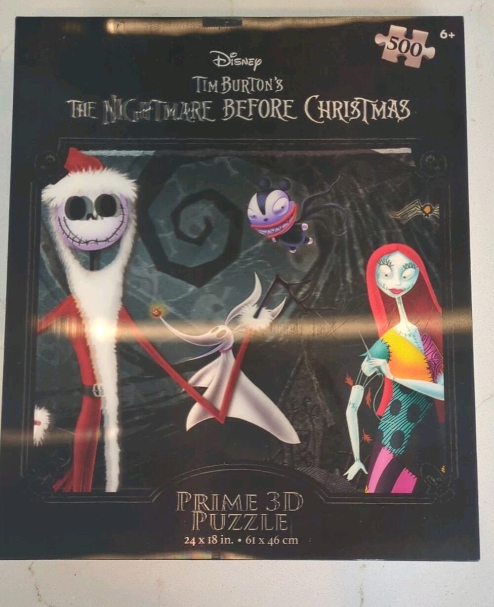 Tim Burtons The Nightmare Before Christmas Disney 500 Pieces 3D Puzzle Complete